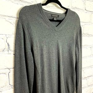 Banana Republic Grey V-Neck Sweater